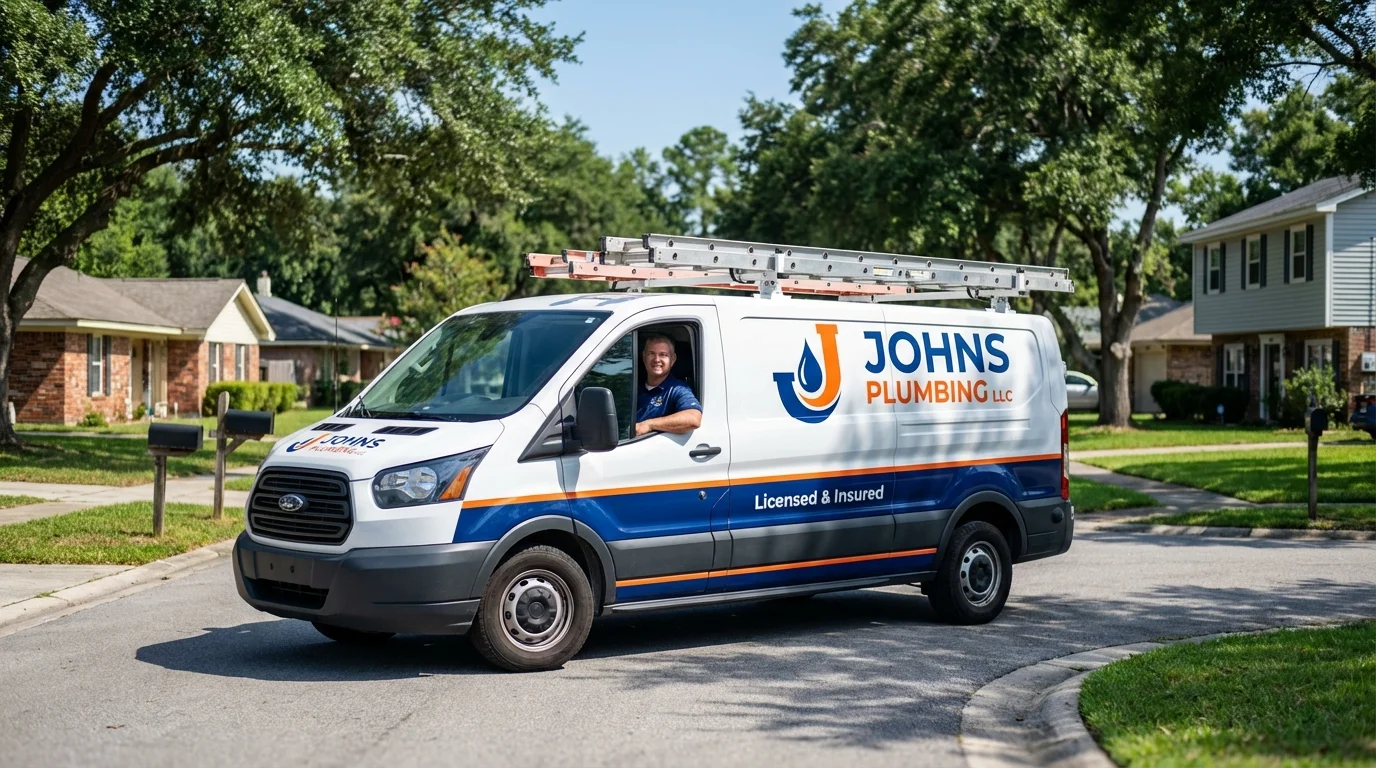 Johns Plumbing LLC service van in Lake Zurich, IL