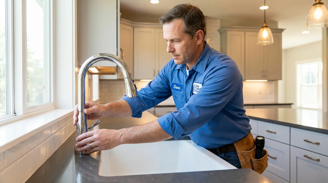 Kitchen faucet installation by Johns Plumbing LLC in Lake Zurich