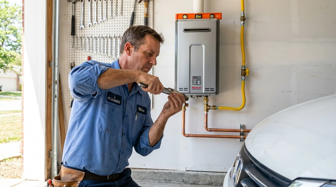 Tankless water heater installation by a Johns Plumbing LLC plumber in Lake Zurich